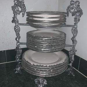 Arthur Court Grape Buffet Caddy and Dinnerware